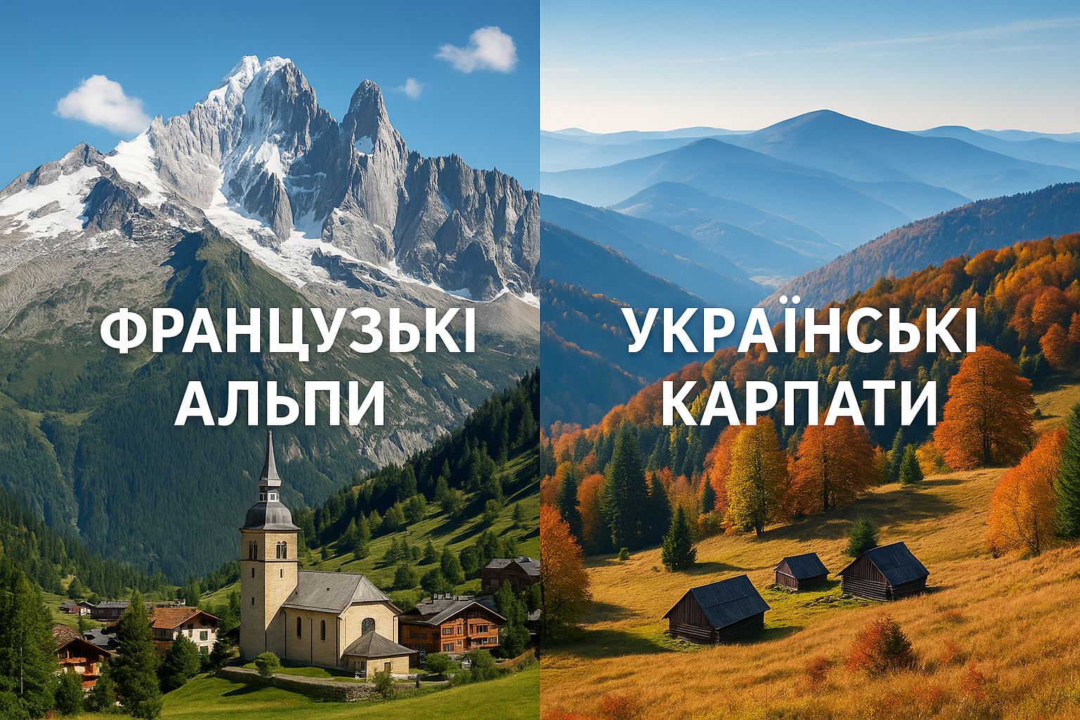 Французькі Альпи та Українські Карпати — спільне та відмінне