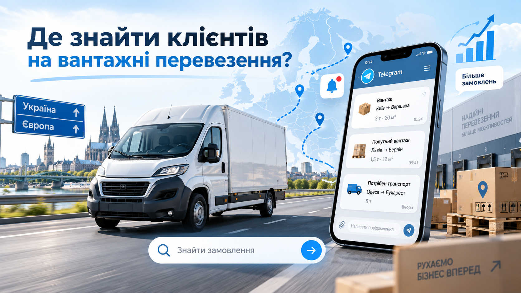 Де знайти клієнтів на вантажні перевезення?
