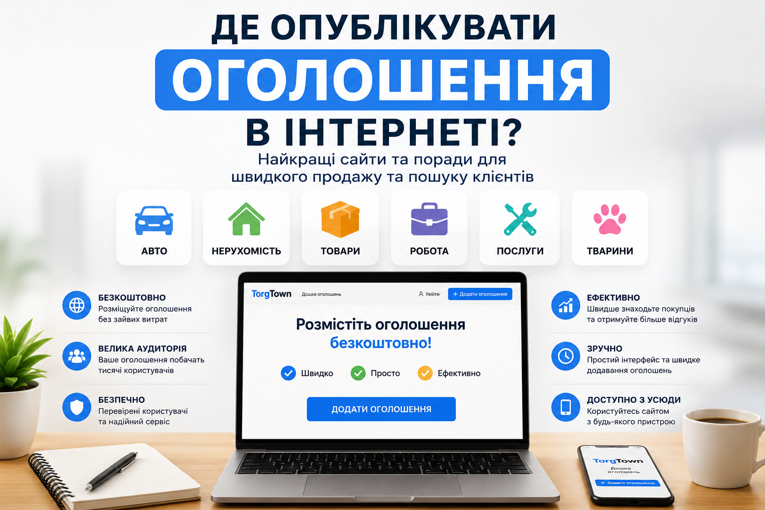Де опублікувати оголошення в інтернеті?