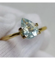 Натуральний Аквамарин груша 8*6мм