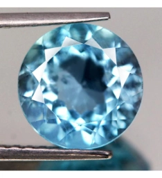 Натуральный Sky Blue топаз круглой огранки 10мм